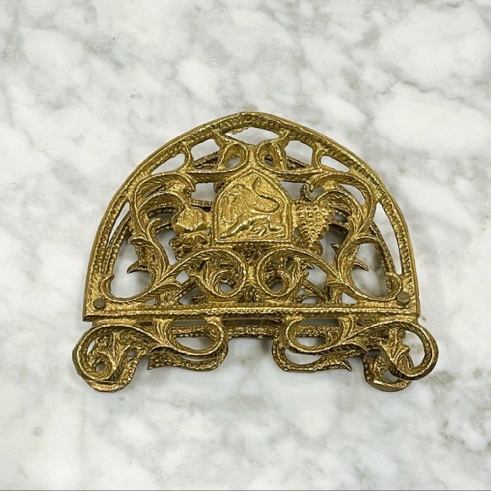✨Vintage Brass Luxurious Mail / Napkin Holder - Picture 2 of 3